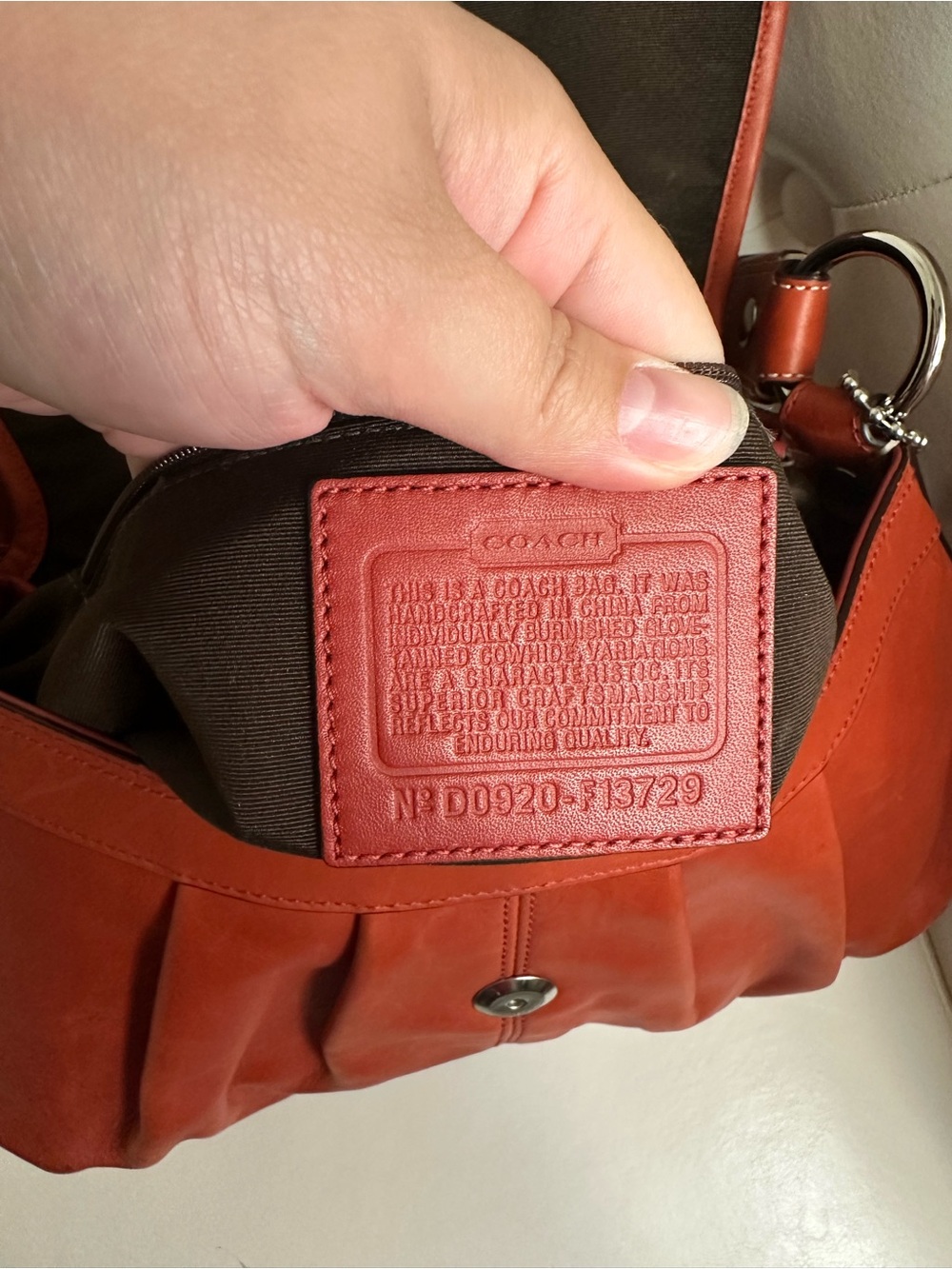 Red/orange coach SoHo - Picture 4 of 6